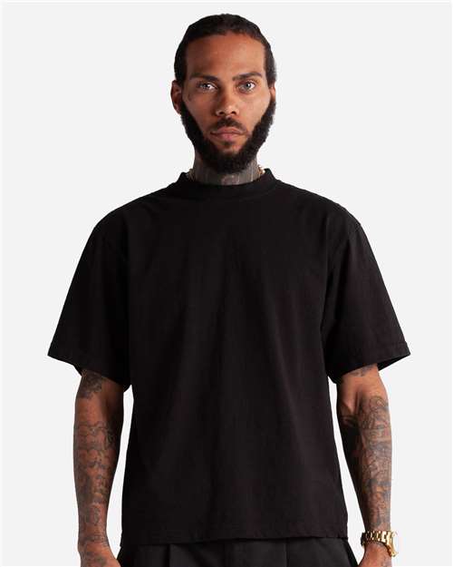 Black Men's Cropped Max Heavyweight T-Shirt - MCS
