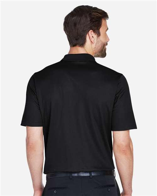 Black Men's CrownLux Performance® Tall Plaited Polo - DG20T