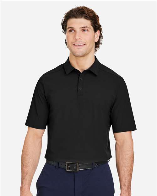 Black Men's CrownLux Performance® Windsor Welded Polo - DG110