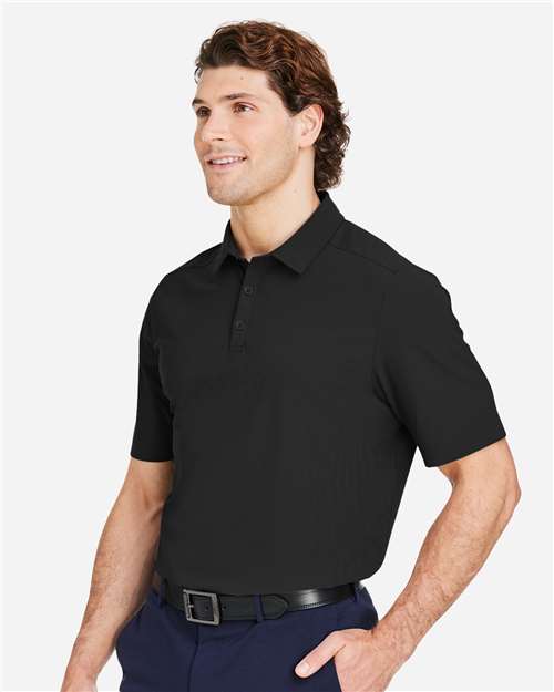Black Men's CrownLux Performance® Windsor Welded Polo - DG110