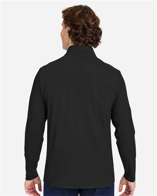 Black Men's CrownLux Performance® Windsor Welded Quarter-Zip Pullover - DG410
