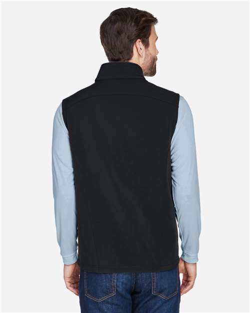 Black Men's Cruise Two-Layer Fleece Bonded Soft Shell Vest - CE701