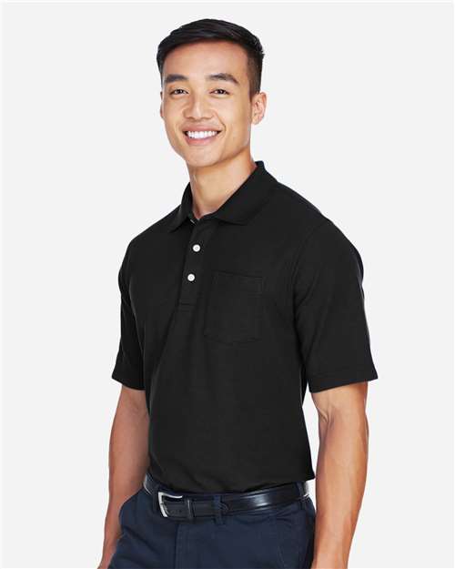 Black Men's DRYTEC20™ Performance Pocket Polo - DG150P