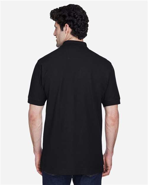 Black Men's Pima Piqué Polo - D100