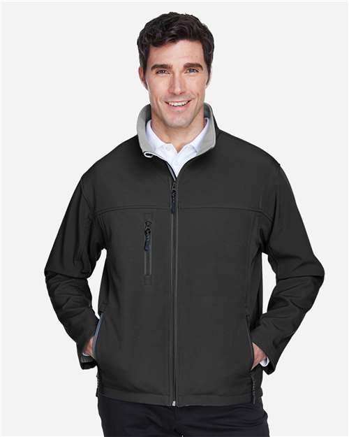 Black Men's Soft Shell Jacket - D995