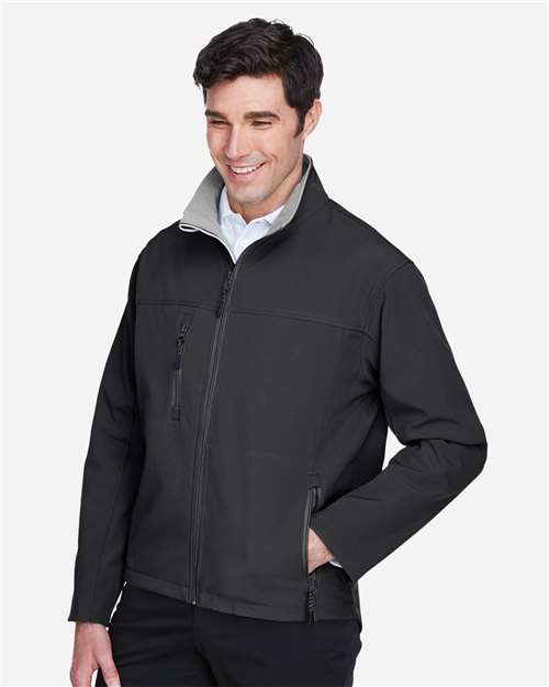 Black Men's Soft Shell Jacket - D995