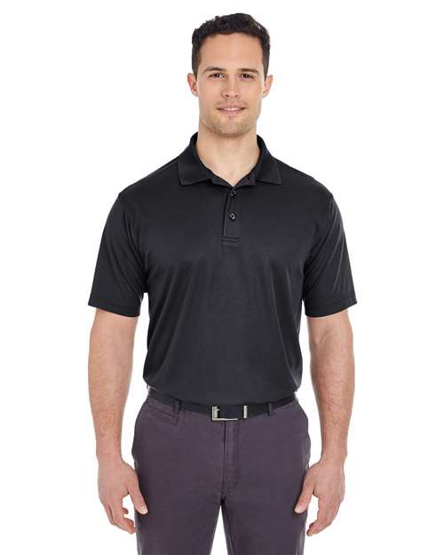 Black Men's Tall Cool & Dry Mesh Piqué Polo - 8210T
