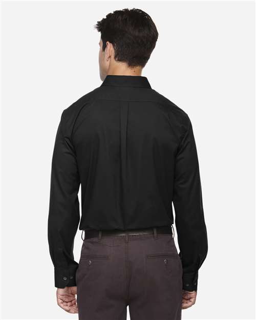 Black Men's Tall Operate Long Sleeve Twill Dress Shirt - 88193T