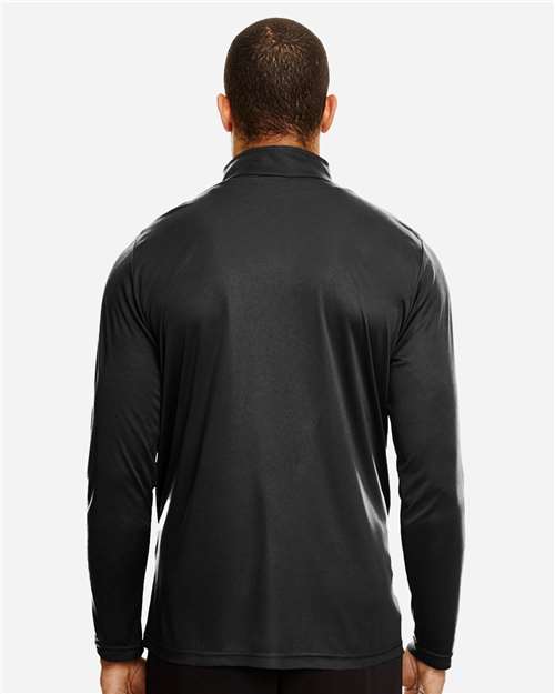 Black Men's Zone Performance Quarter-Zip Pullover - TT31