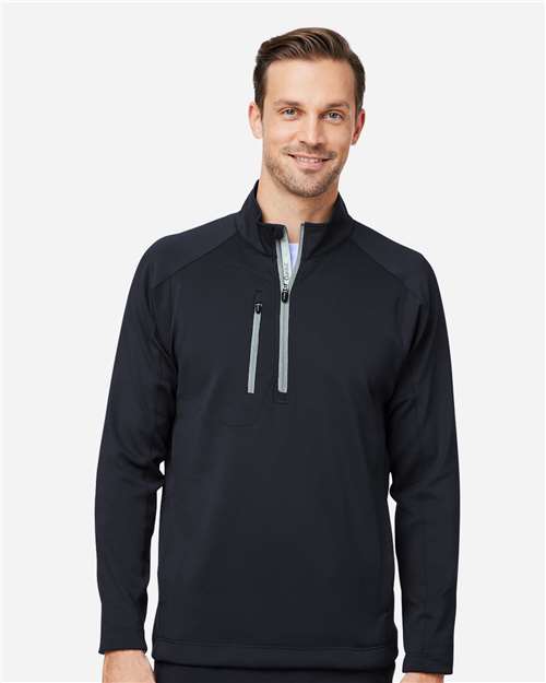 Black/ Metallic Silver Quarter-Zip Pullover - L330