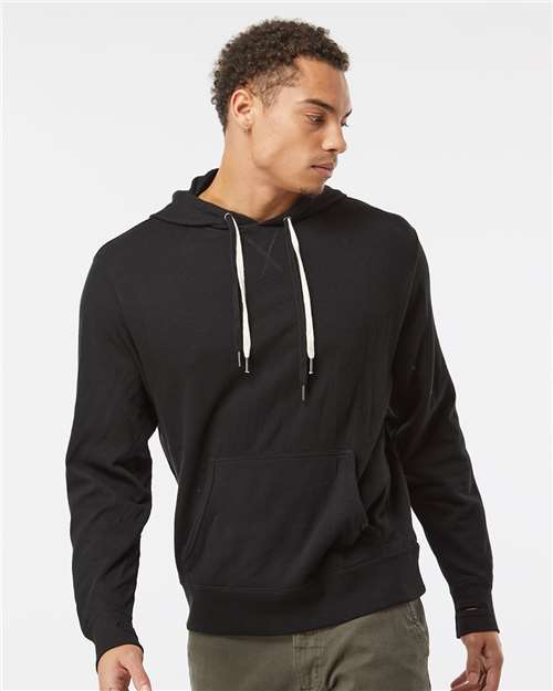 Black Midweight French Terry Hooded Sweatshirt - PRM90HT