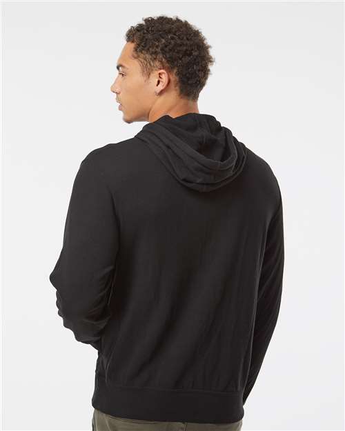 Black Midweight French Terry Hooded Sweatshirt - PRM90HT