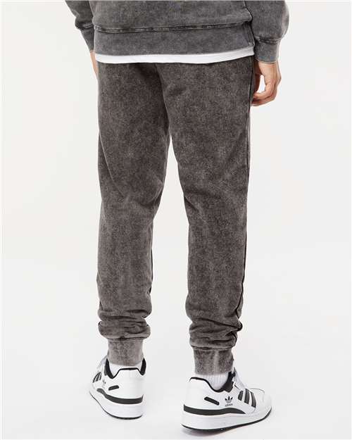 Black Mineral Wash Fleece Pants - PRM50PTMW
