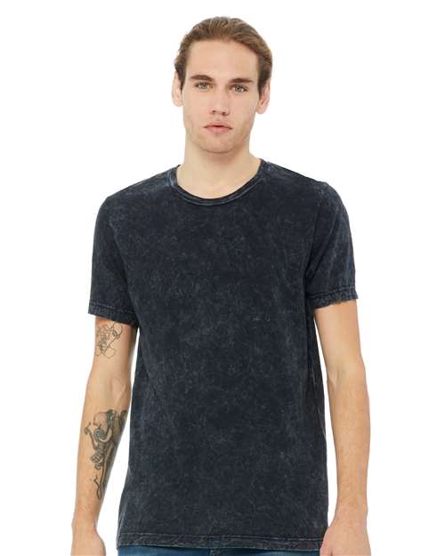 Black Mineral Wash Texture Tee - 3650