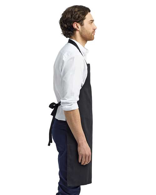 Black Organic Cotton Bib Apron - RP102