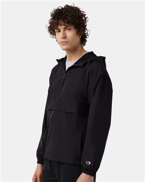 Black Packable Anorak Jacket - CO200