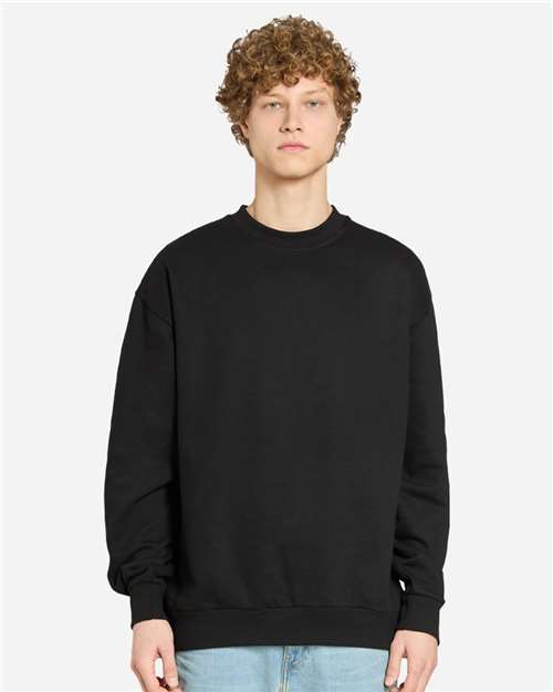 Black Pigment-Dyed Crewneck Sweatshirt - LS16004
