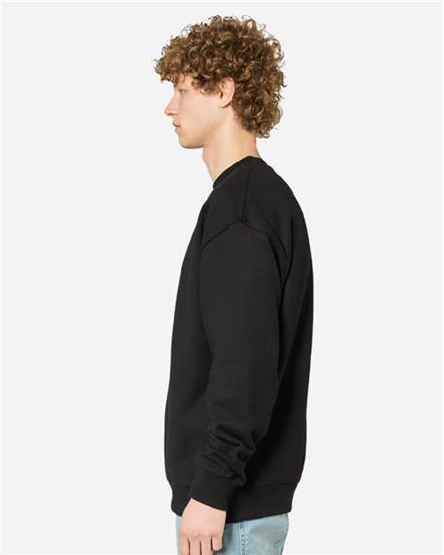 Black Pigment-Dyed Crewneck Sweatshirt - LS16004