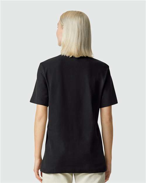 Black Pique Mockneck Tee - 1PQ