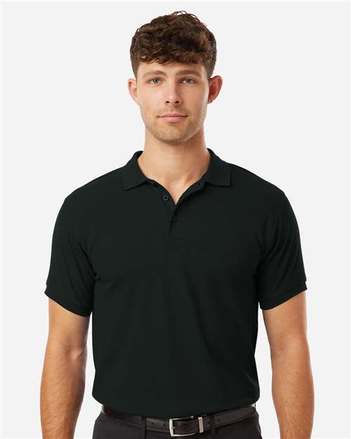 Black Pique Polo - 62800
