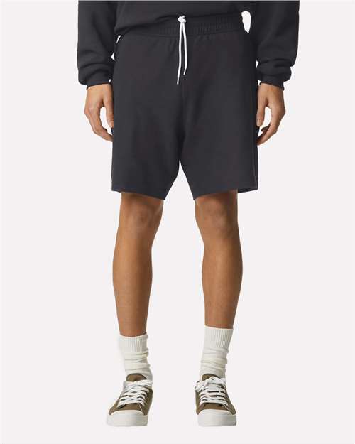 Black Pique Unisex Gym Shorts - 2PQ