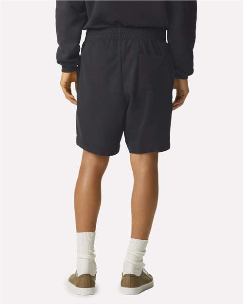 Black Pique Unisex Gym Shorts - 2PQ