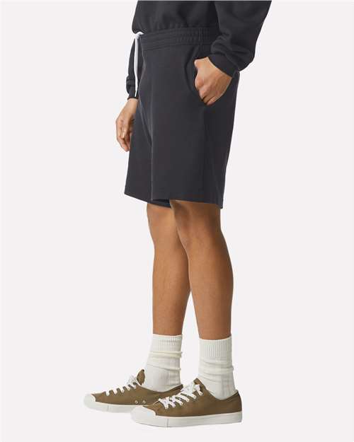 Black Pique Unisex Gym Shorts - 2PQ