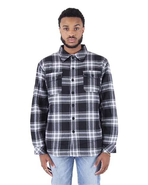Black Plaid Flannel Jacket - SHPFJ