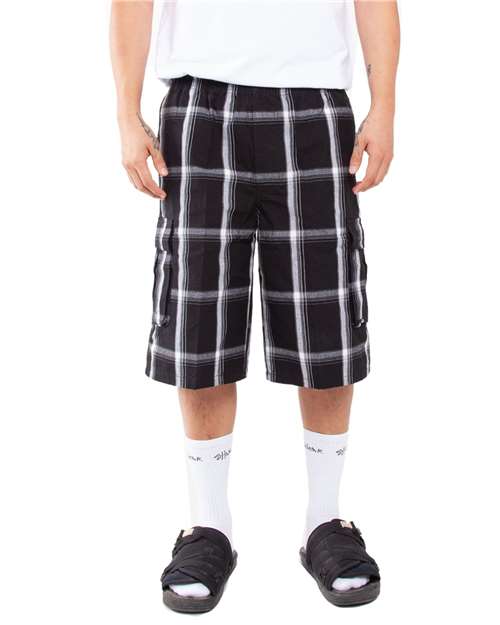 Black Plaid Shorts - SHSP