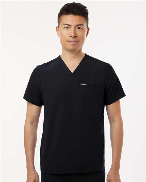 Black Platt 3-Pocket Scrub V-Neck Top - M10002
