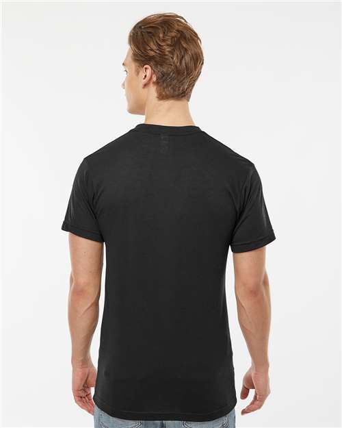 Black Poly-Rich V-Neck T-Shirt - 207