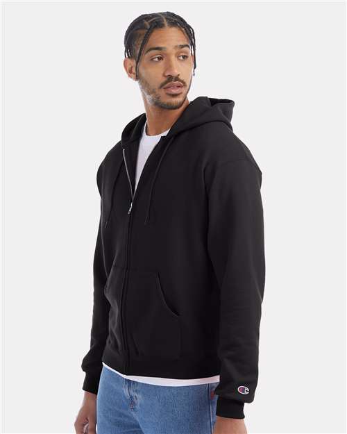 Black Powerblend® Full-Zip Hooded Sweatshirt - S800