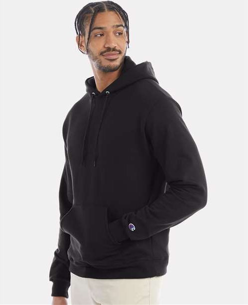 Black Powerblend® Hooded Sweatshirt - S700