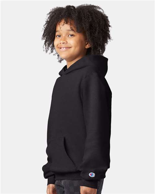 Black Powerblend® Youth Hooded Sweatshirt - S790