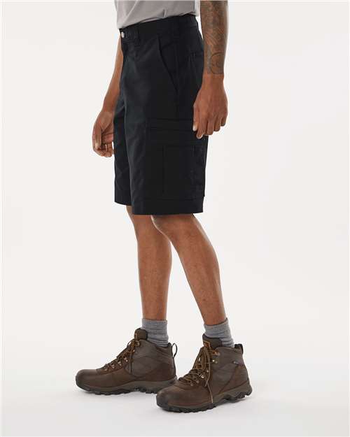 Black Premium 11" Industrial Cargo Shorts - Extended Sizes - LR42EXT