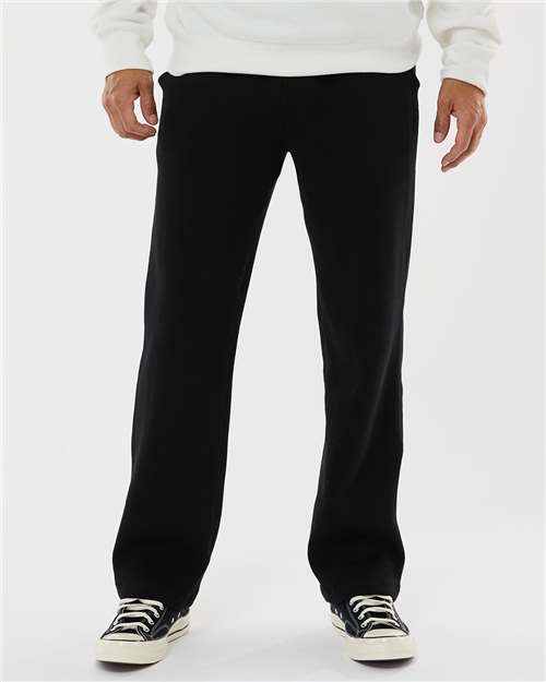 Black Premium Open-Bottom Sweatpants - 8992