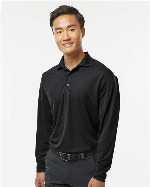 Black Prescott Long Sleeve Polo - 110
