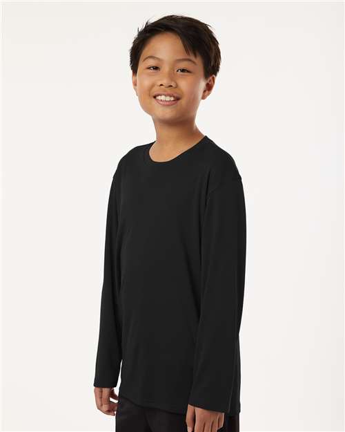 Black Pro-Lock Youth Performance Long Sleeve T-Shirt - 48400Y