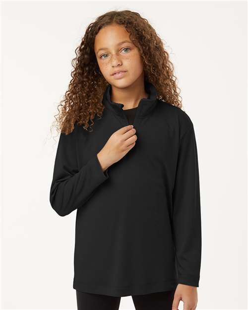 Black Pro-Lock Youth Performance Quarter-Zip Pullover - 41870Y