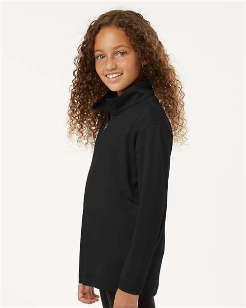 Black Pro-Lock Youth Performance Quarter-Zip Pullover - 41870Y