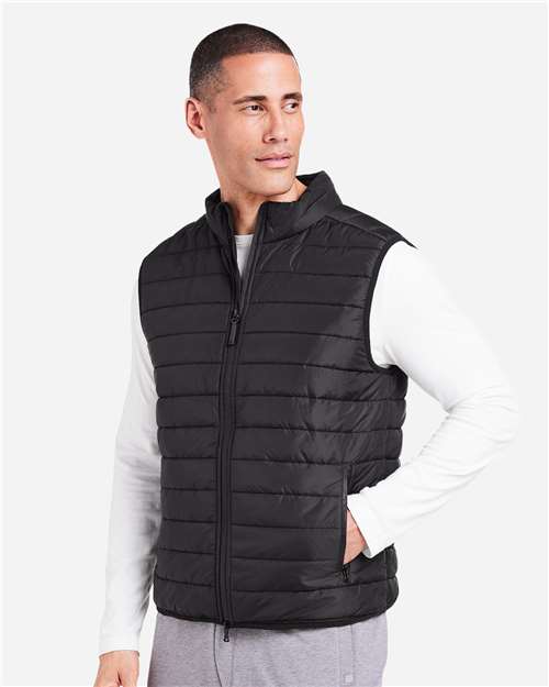 Black Quilted Puffer Vest - TM759