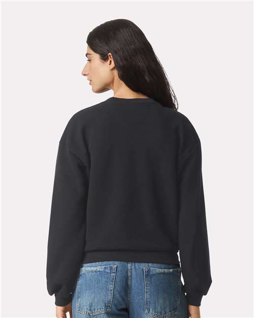 Black ReFlex Women's Fleece Crewneck Sweatshirt - RF494