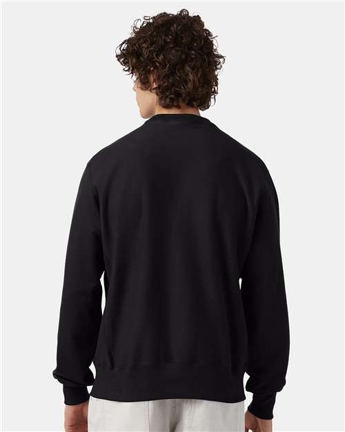 Black Reverse Weave® Crewneck Sweatshirt - S149