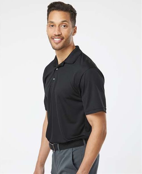 Black Saratoga Performance Mini Mesh Polo - 100