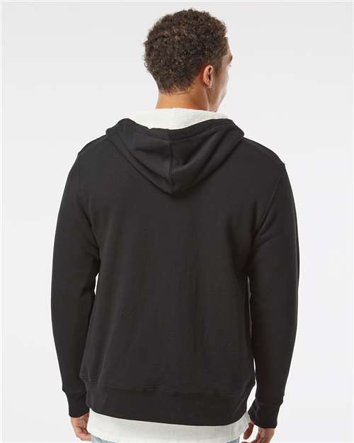 Black Sherpa-Lined Hooded Sweatshirt - EXP90SHZ