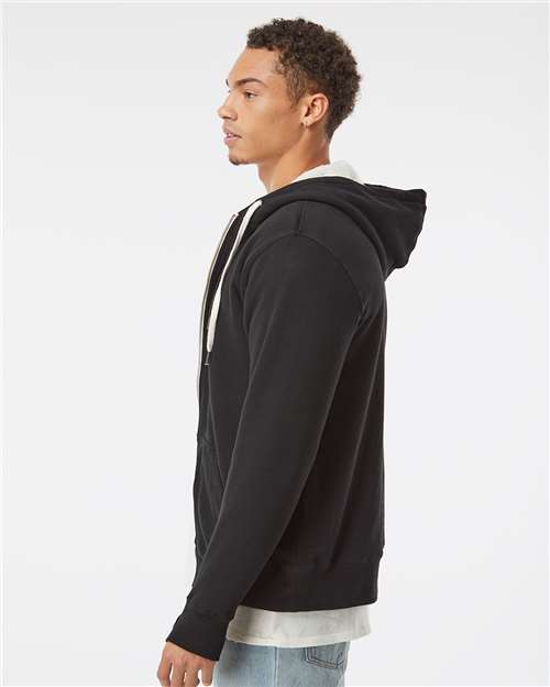 Black Sherpa-Lined Hooded Sweatshirt - EXP90SHZ