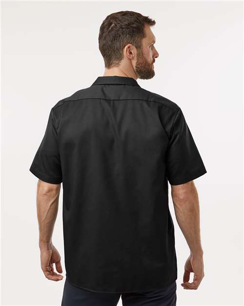 Black Short Sleeve Work Shirt - Tall Sizes - 2574T