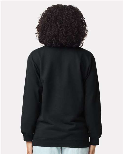 Black Softstyle® Midweight 1/4 Zip Sweatshirt - SF008
