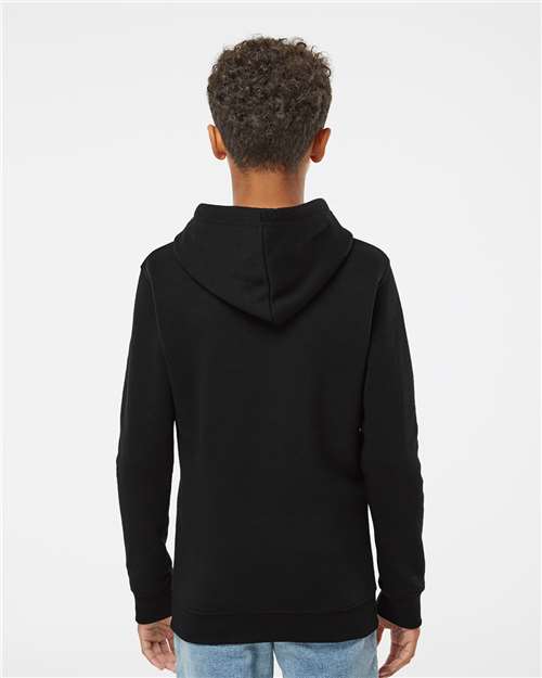 Black Solid Youth Triblend Fleece Hooded Sweatshirt - 8880