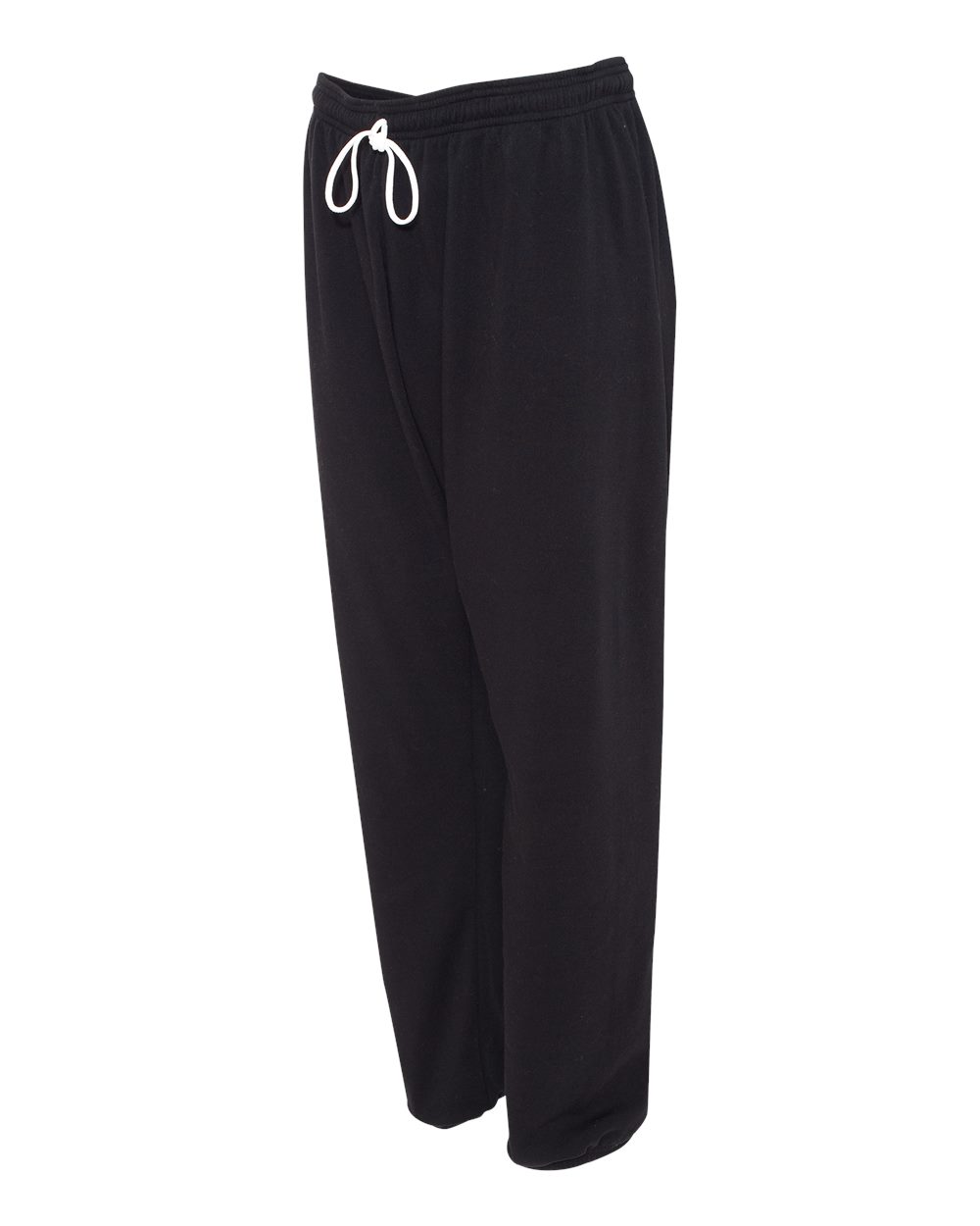 Black Sponge Fleece Long Scrunch Pants - 3737
